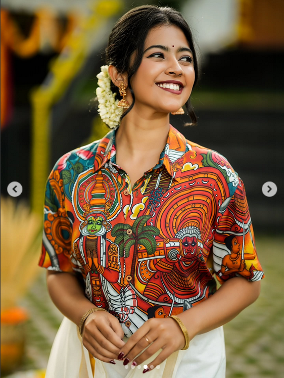 onam themed shirt